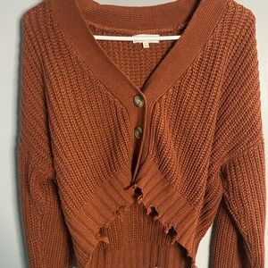 Brown cropped sweater